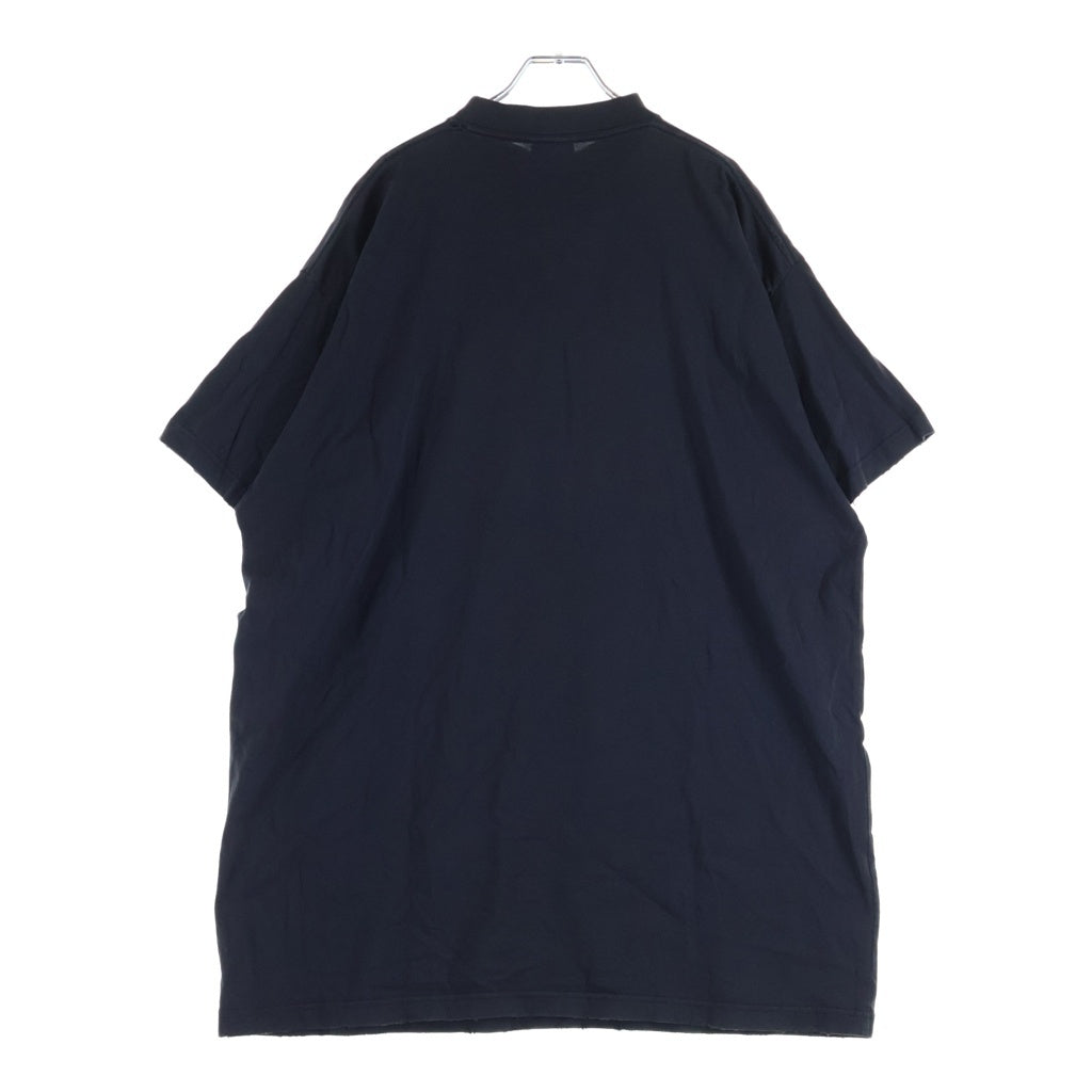 BALENCIAGA(バレンシアガ) BBロゴ デストロイ加工 半袖Tシャツ カットソー 739028 TOVN8 ブラック