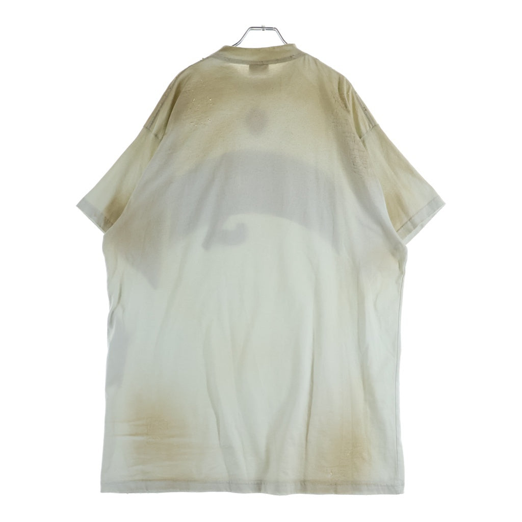 BALENCIAGA(バレンシアガ) 23SS SKATER OVERSIZED 739028 TOVN2 スケーター クラッシュダスト加工 ワッペン 半袖Tシャツ カットソー ホワイト