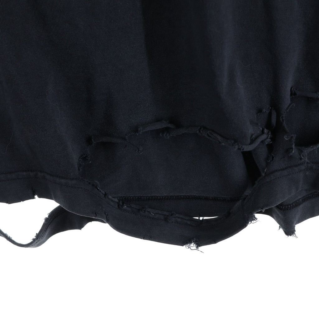 BALENCIAGA(バレンシアガ) 22SS OVERSIZED REPAIRED 704056 TMVA5 オーバーサイズ リペア 半袖Tシャツカットソー ブラック