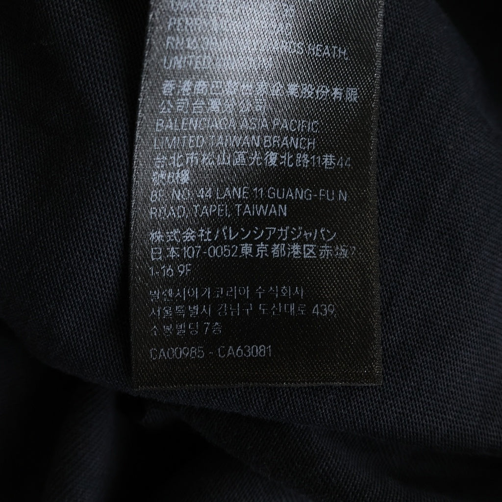 BALENCIAGA(バレンシアガ) 22SS OVERSIZED REPAIRED 704056 TMVA5 オーバーサイズ リペア 半袖Tシャツカットソー ブラック