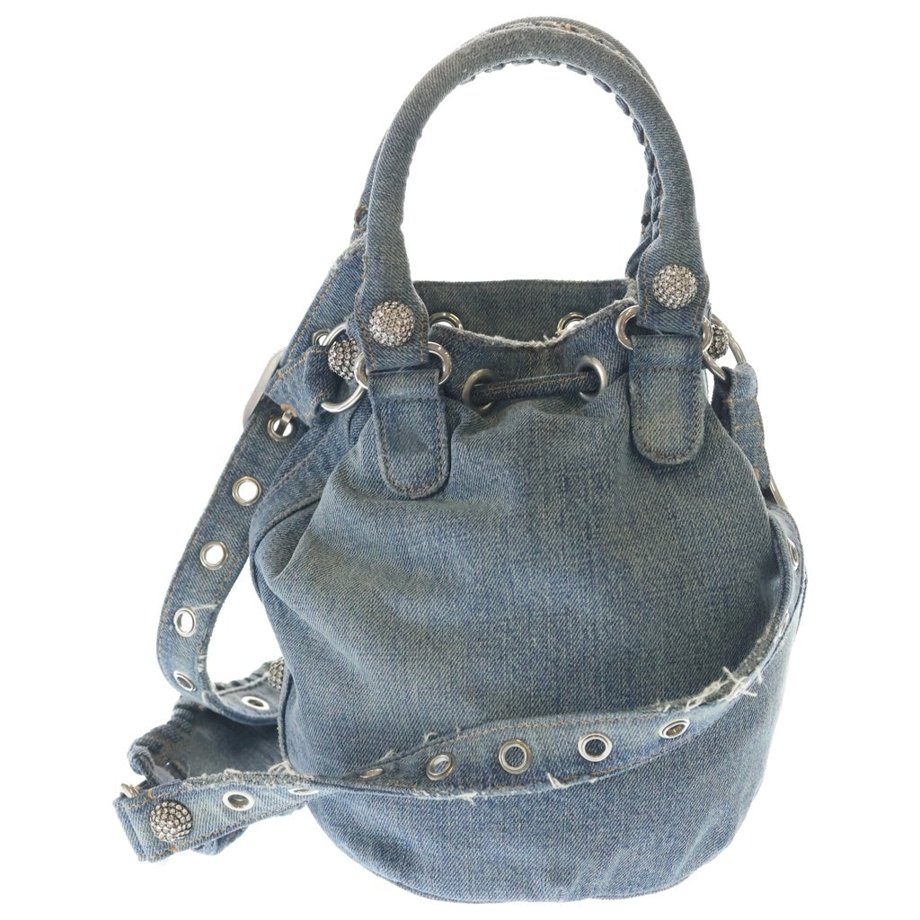 BALENCIAGA(バレンシアガ) LE CAGOLE 702432 4715 ルカゴールXS デニム 2WAYハンドバッグ ショルダーバッグ インディゴ レディース