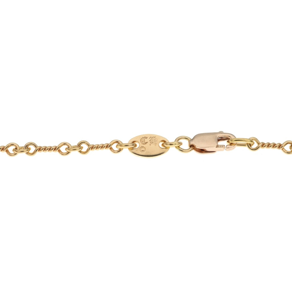 CHROME HEARTS(クロムハーツ) 22K NECKCHAIN T20 ツイストチェーンネックレス 20inch ゴールド BCA015