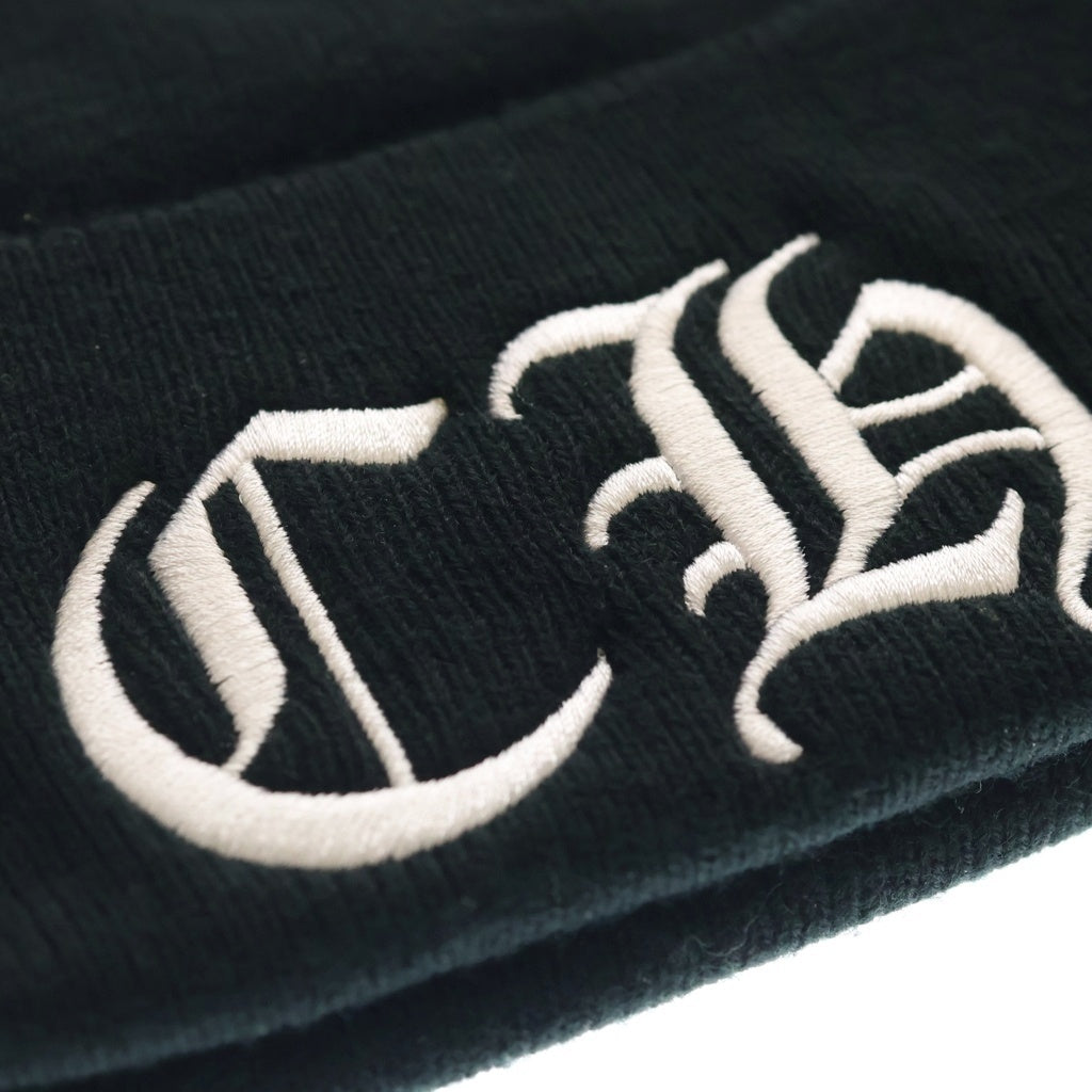 CHROME HEARTS(クロムハーツ) CH Logo Embroidery Acrylic Beanie CHロゴ刺繍ビーニー ニット帽 ブラック