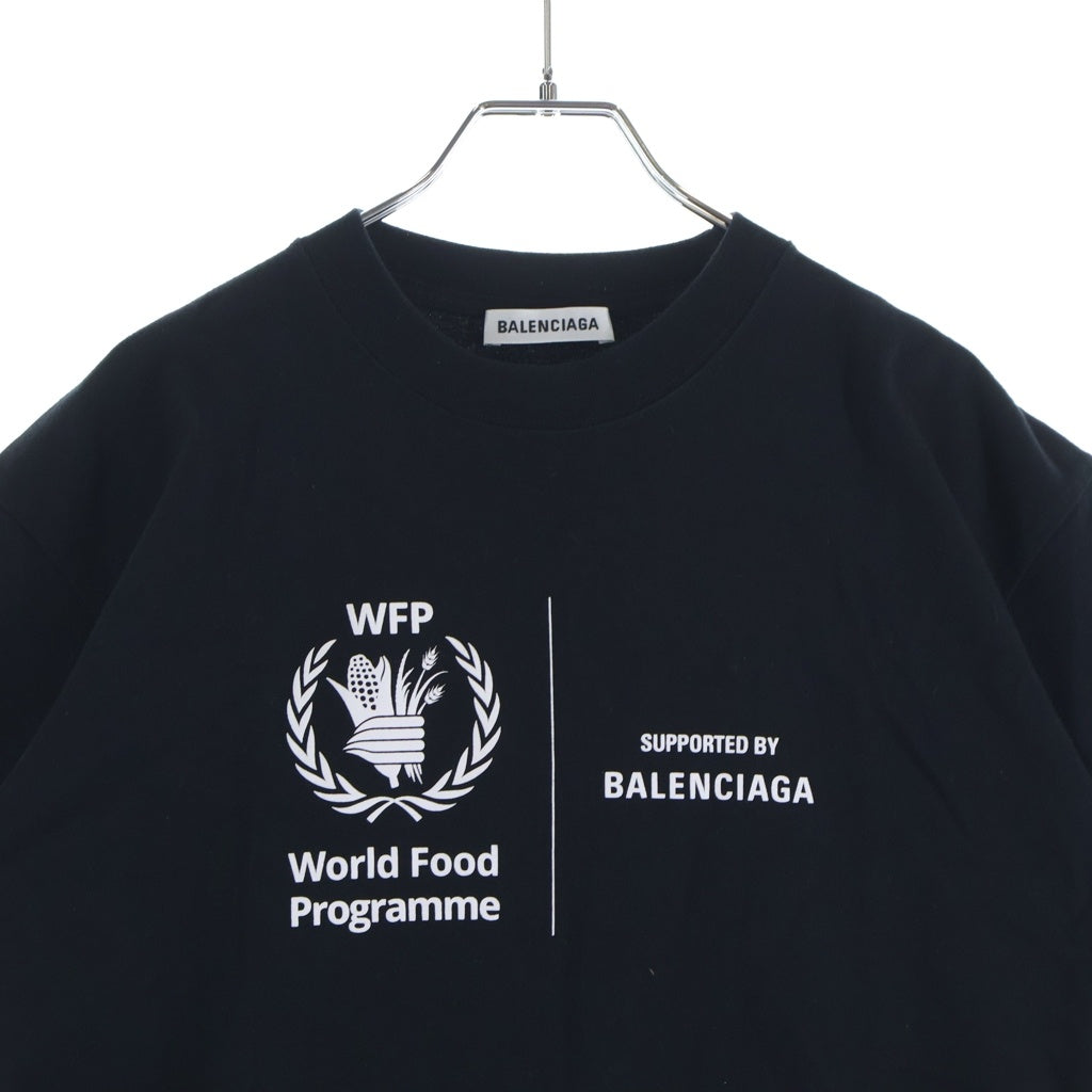 BALENCIAGA(バレンシアガ) WORLD FOOD PROGRAMME 612965 THV84 WFP プリントTシャツ 半袖カットソー ブラック