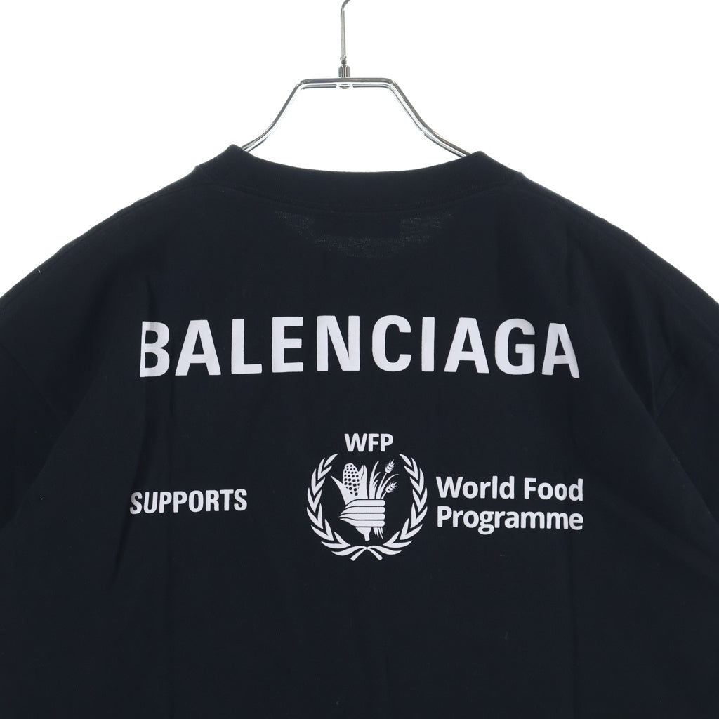 BALENCIAGA(バレンシアガ) WORLD FOOD PROGRAMME 612965 THV84 WFP プリントTシャツ 半袖カットソー ブラック