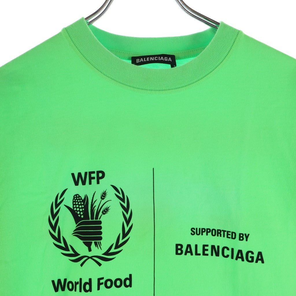 BALENCIAGA(バレンシアガ) WORLD FOOD PROGRAMME 612965 THV84 WFP プリントTシャツ 半袖カットソー グリーン