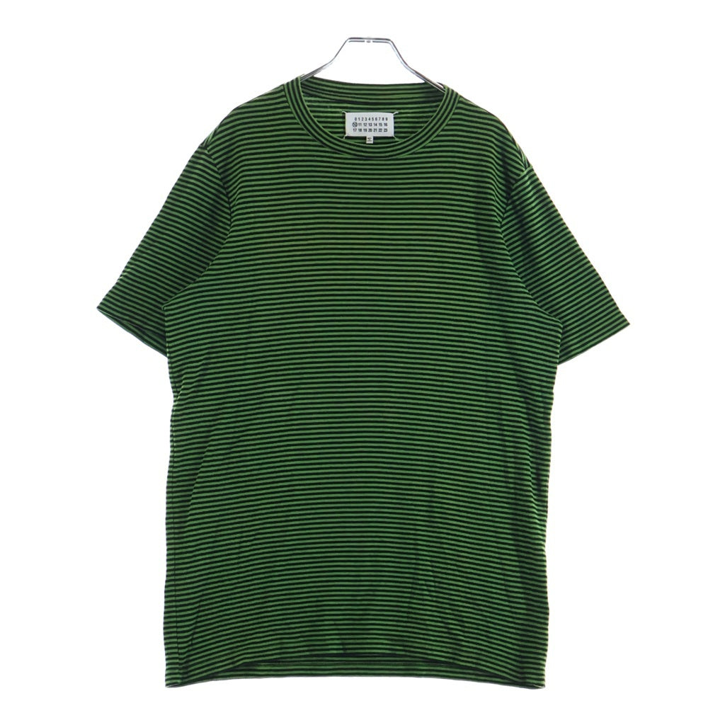 Maison Margiela(メゾンマルジェラ) 4ステッチボーダー 半袖Tシャツ カットソー グリーン