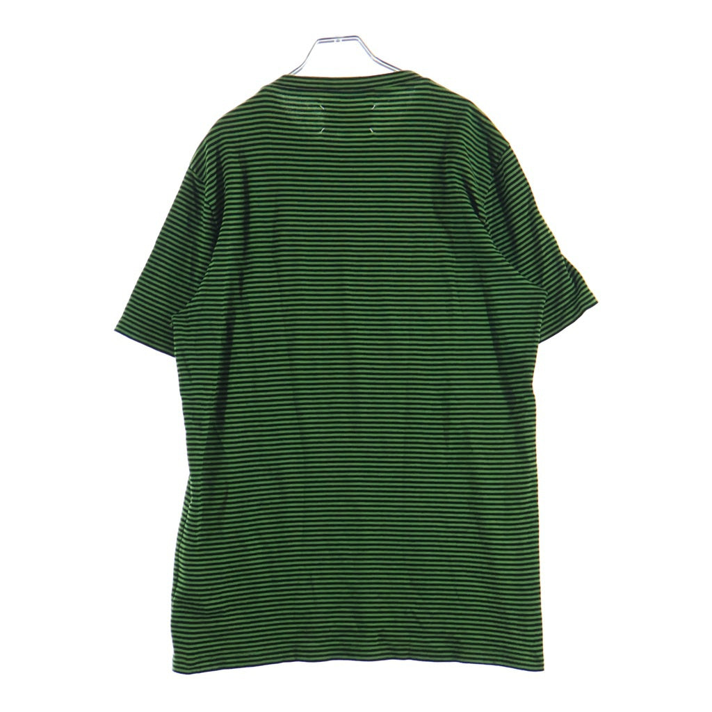Maison Margiela(メゾンマルジェラ) 4ステッチボーダー 半袖Tシャツ カットソー グリーン
