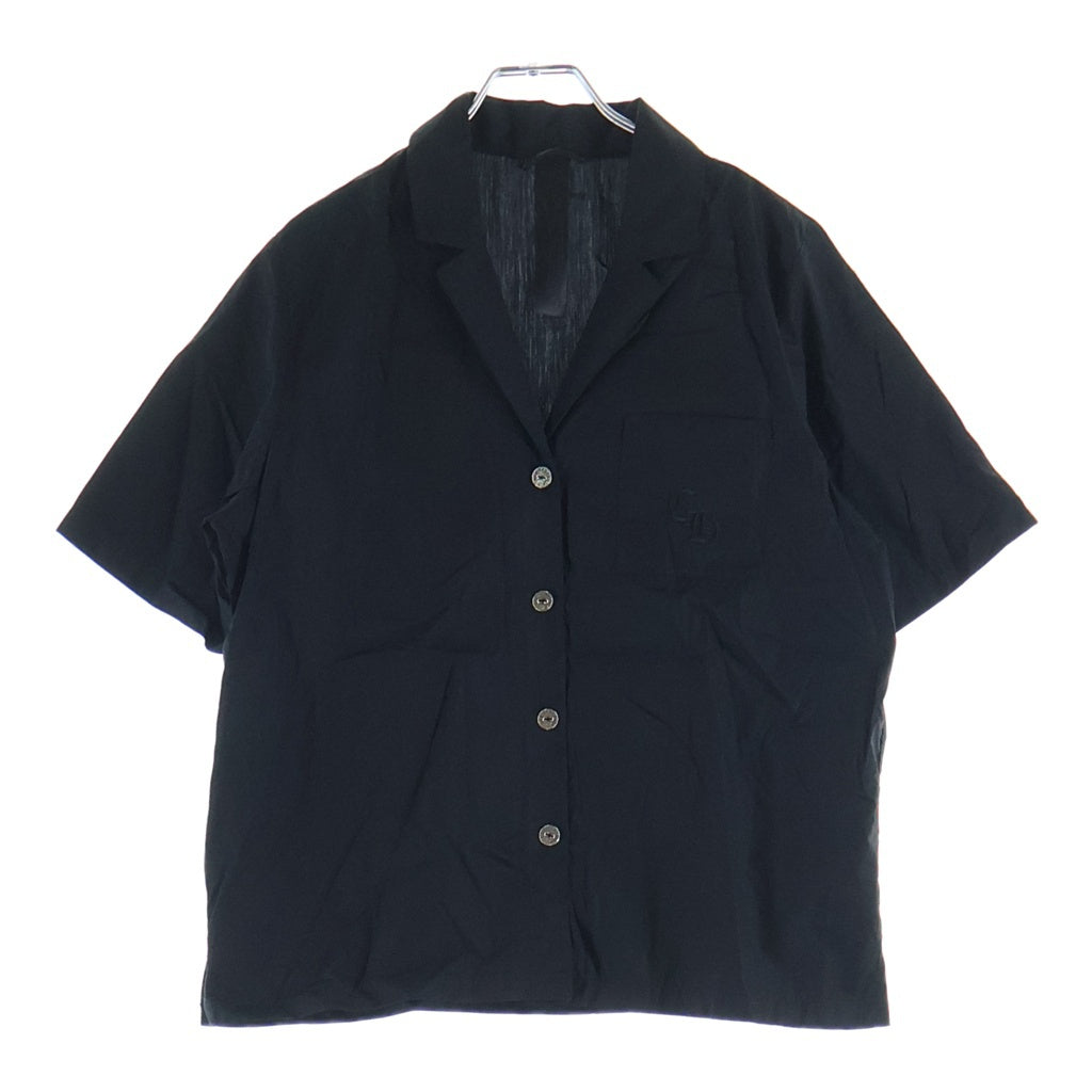 CHROME HEARTS(クロムハーツ) Y NOT CH LOGO EMBROIDERY SHORT SLEEVE SHIRT CHロゴ刺繍 開襟半袖シャツ ブラック