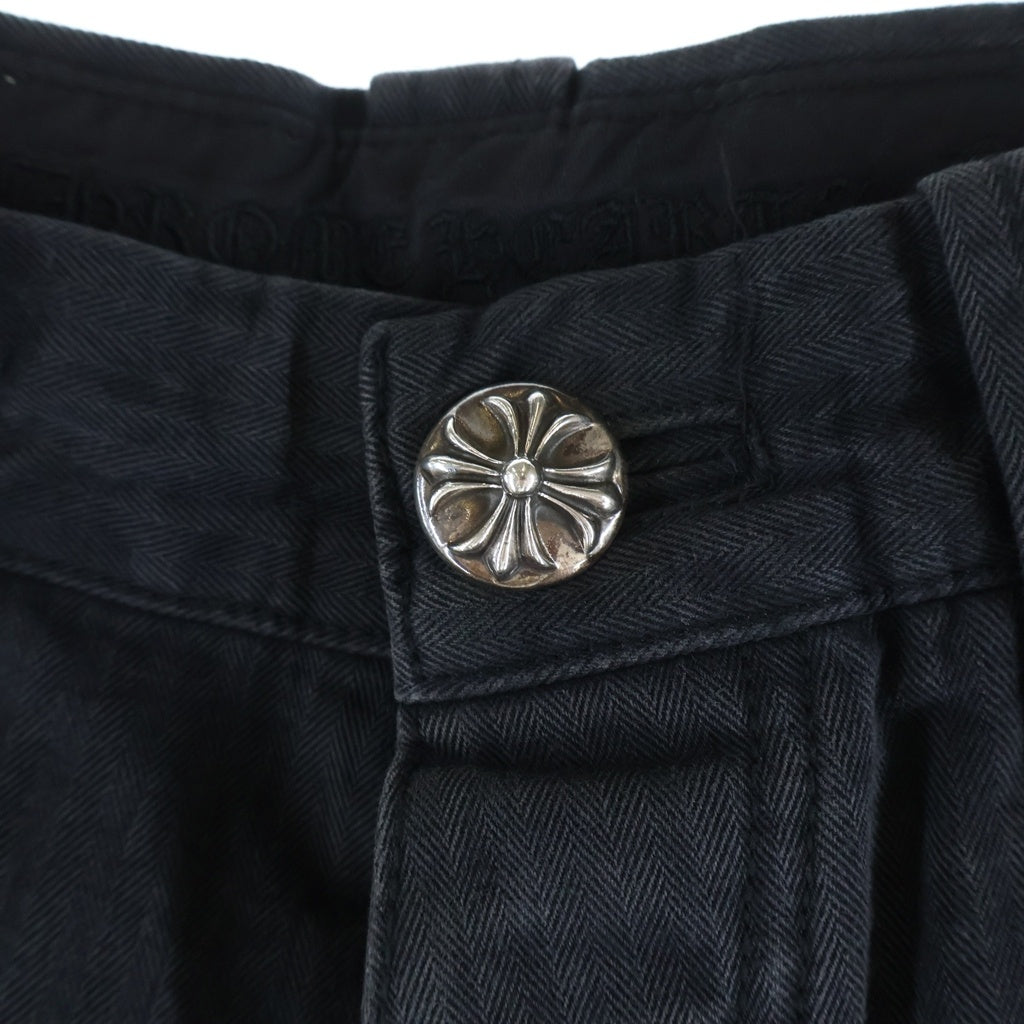 CHROME HEARTS(クロムハーツ) CARPENTER クロスボールボタン カーペンターパンツ ブラック レディース
