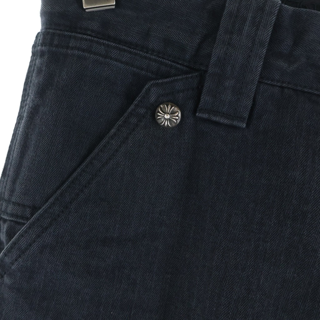 CHROME HEARTS(クロムハーツ) CARPENTER クロスボールボタン カーペンターパンツ ブラック レディース