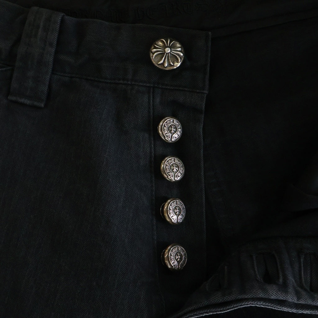CHROME HEARTS(クロムハーツ) CARPENTER クロスボールボタン カーペンターパンツ ブラック レディース