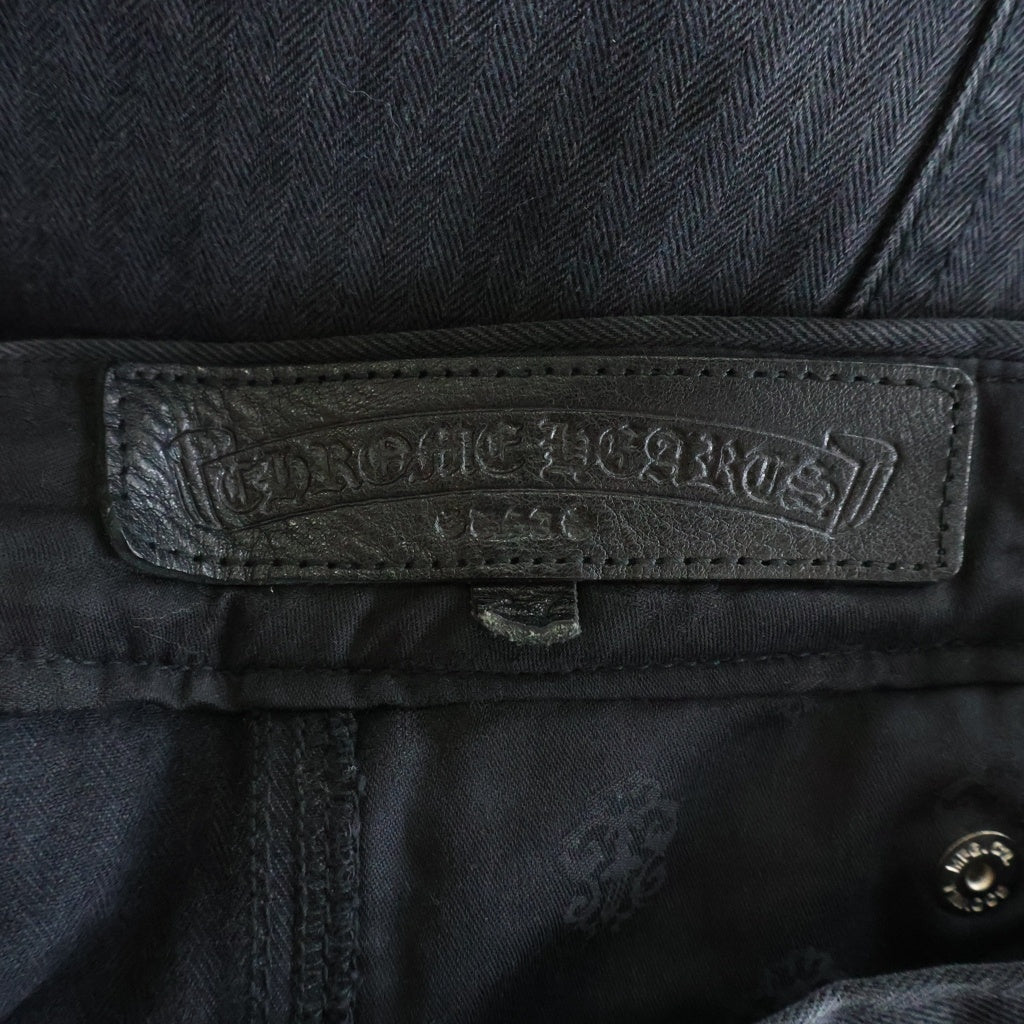 CHROME HEARTS(クロムハーツ) CARPENTER クロスボールボタン カーペンターパンツ ブラック レディース