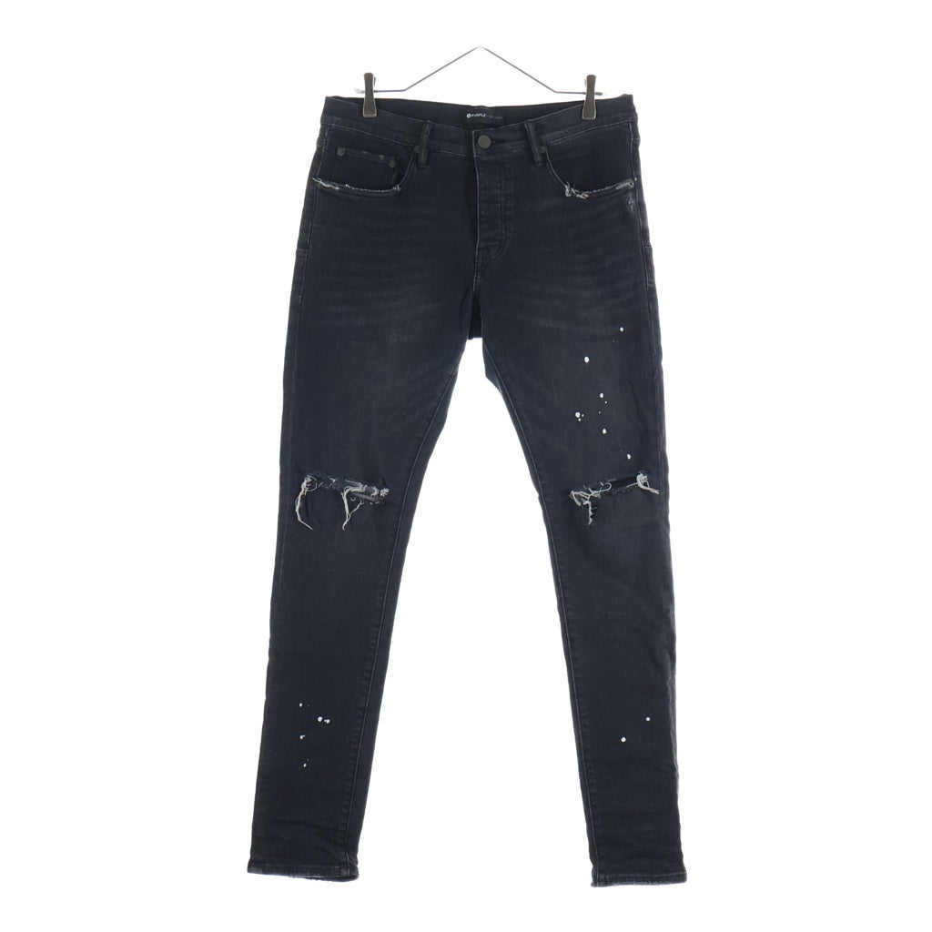 PURPLE BRAND(パープルブランド) LOW RISE SKINYY ローライズ スキニージーンズ デニムパンツ ブラック P001