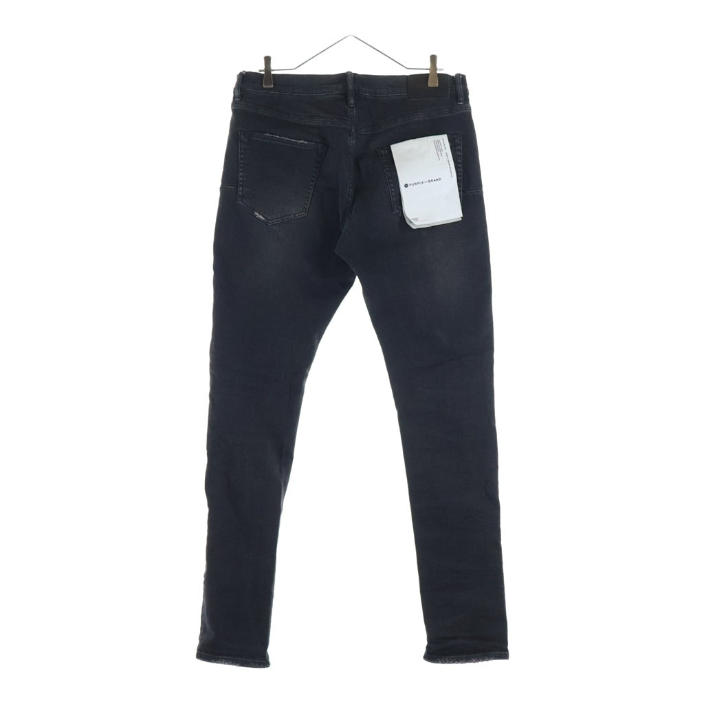 PURPLE BRAND(パープルブランド) LOW RISE SKINYY ローライズ スキニージーンズ デニムパンツ ブラック P001