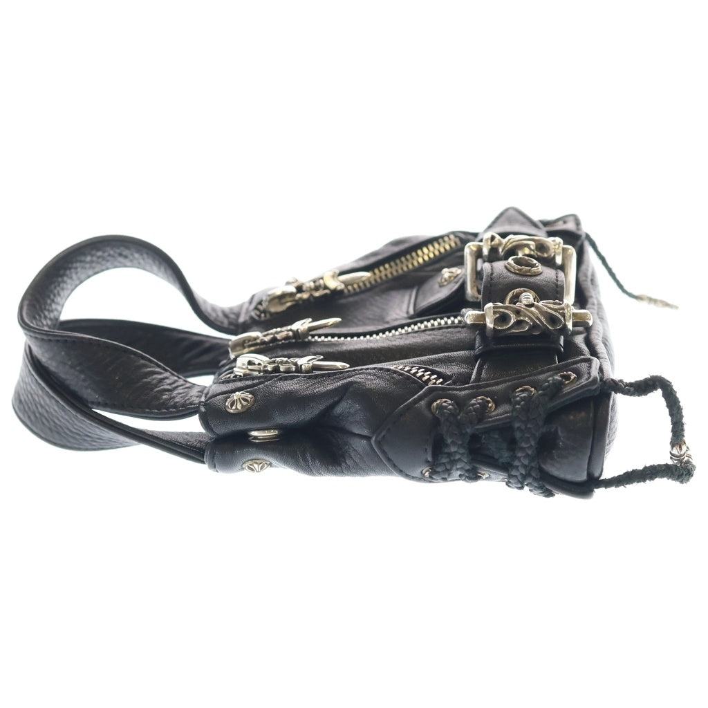 CHROME HEARTS(クロムハーツ) JJ DEAN MINI JJディーン ダガージップ クロスボール レザーハンドバッグ ブラック レディース
