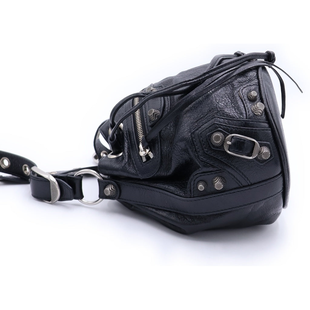 BALENCIAGA(バレンシアガ) LE CAGOLE XS 702431 ル カゴール XS バケットショルダーバッグ ブラック レディース