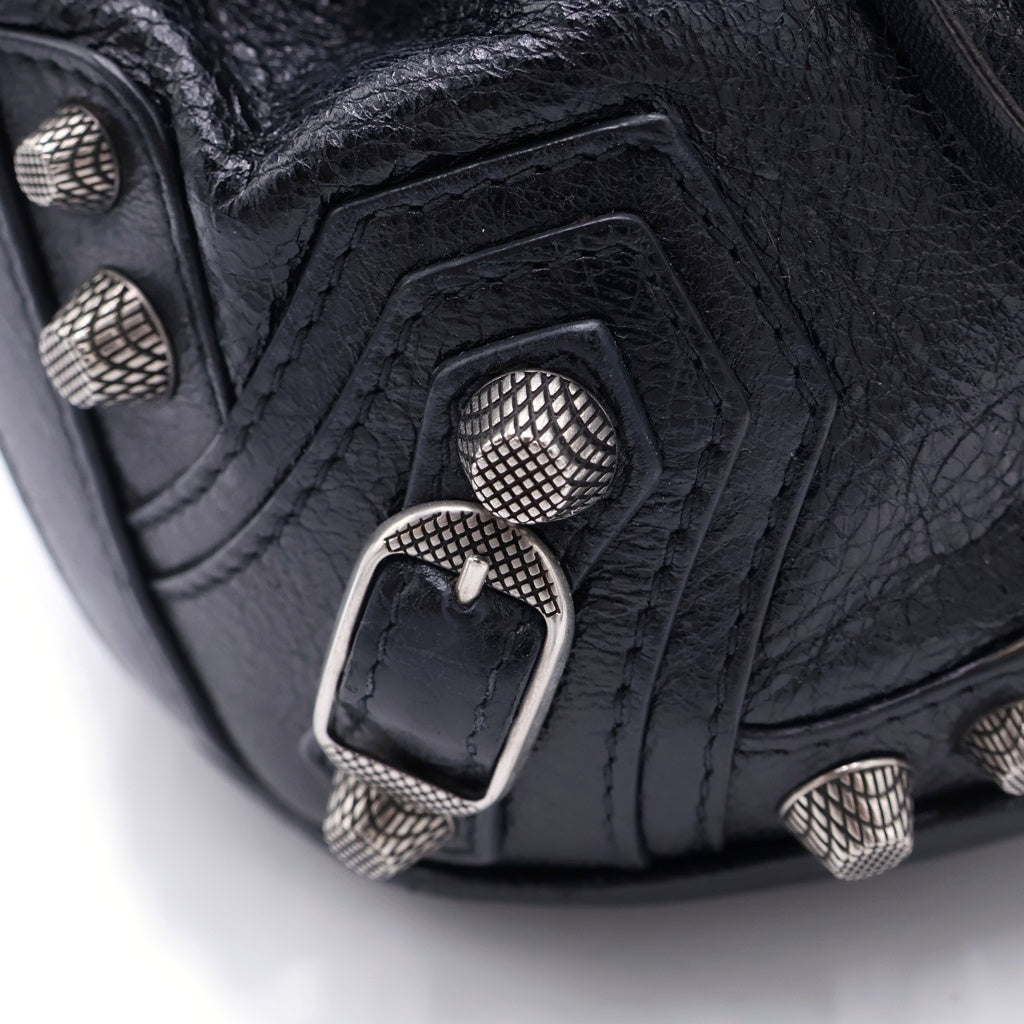 BALENCIAGA(バレンシアガ) LE CAGOLE XS 702431 ル カゴール XS バケットショルダーバッグ ブラック レディース
