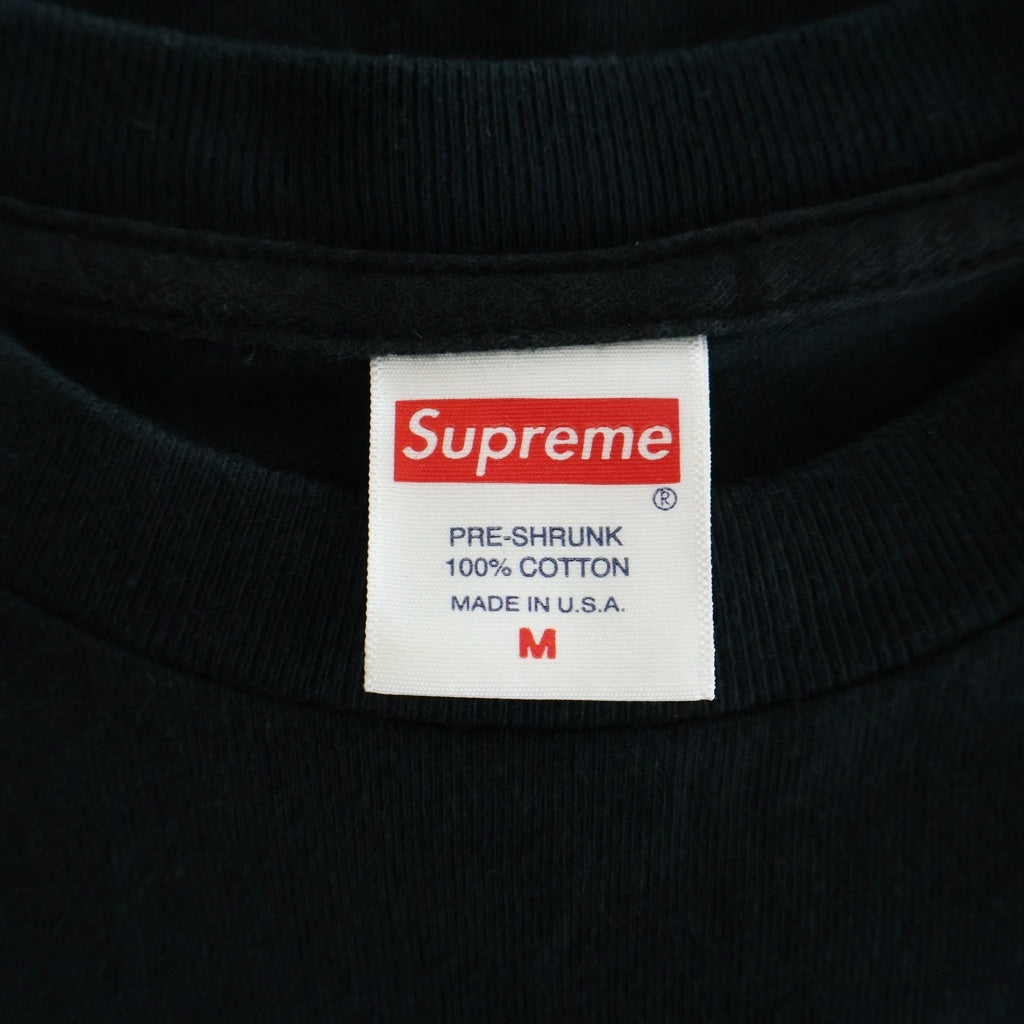 SUPREME(シュプリーム) 21AW Spaghetti Tee スパゲッティ プリント クルーネック半袖Tシャツ カットソー ブラック