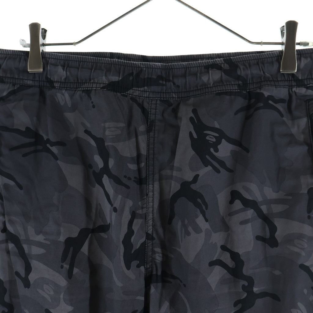 AAPE BY A BATHING APE(エーエイプバイアベイシングエイプ) ロゴプリント カモフラ カーゴイージーパンツ AAPPTM6486XAC グレー