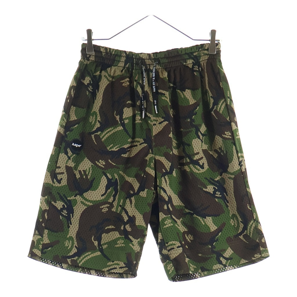 AAPE BY A BATHING APE(エーエイプバイアベイシングエイプ) ポケットプリント カモフラ メッシュハーフパンツ ショーツ AAPSPM6508XXC カモ