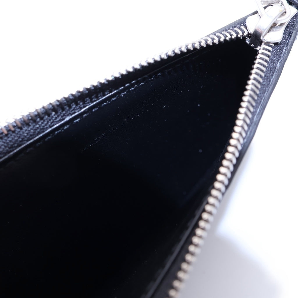 CELINE(セリーヌ) ZIPPED CARD HOLDER 10F993CUV.38SI ジップ付きカードホルダー クロコダイル型押し カードケース 財布 ブラック レディース