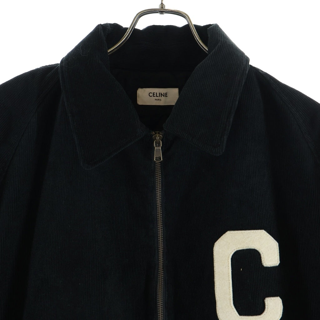 CELINE(セリーヌ) 23AW バックロゴパッチ コーデュロイ リンス ジャケット ブラック 2Q772580W.07IN