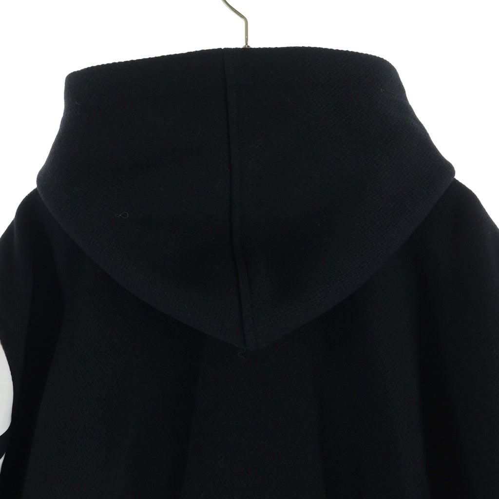 CELINE(セリーヌ) Cパッチロゴ フード付きテディジャケット ブルゾン スタジャン ブラック RVOKL896C.38NO.48