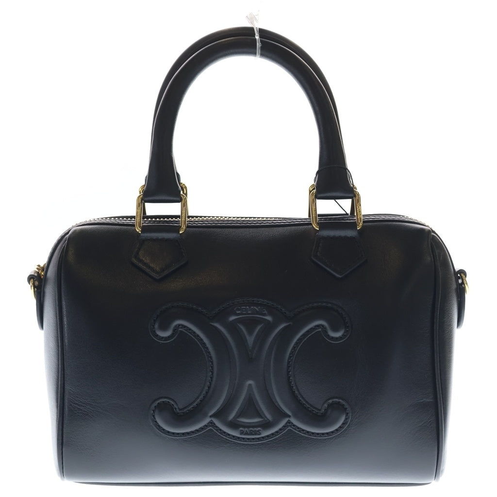 CELINE(セリーヌ) トリオンフ スムースカーフスキン スモールボストンバッグ ショルダーバッグ ブラック 113773DU3.38NO レディース