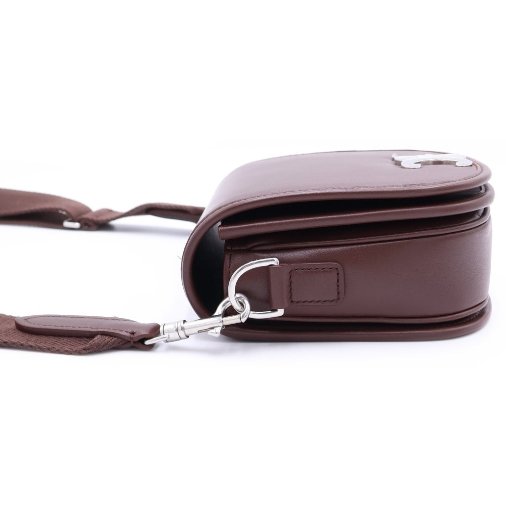 CELINE(セリーヌ) SMALL BESACE STRAP トリオンフ スモール ブザス ストラップ ショルダーバッグ ブラウン 117883GAO.18CH レディース