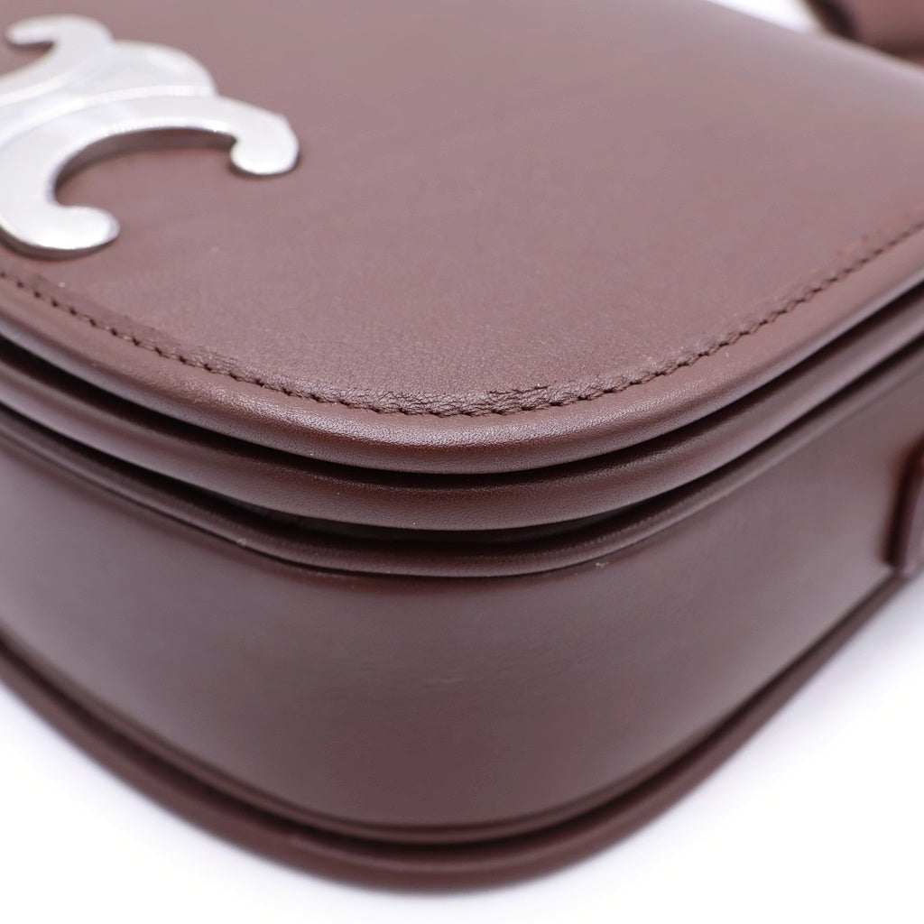 CELINE(セリーヌ) SMALL BESACE STRAP トリオンフ スモール ブザス ストラップ ショルダーバッグ ブラウン 117883GAO.18CH レディース