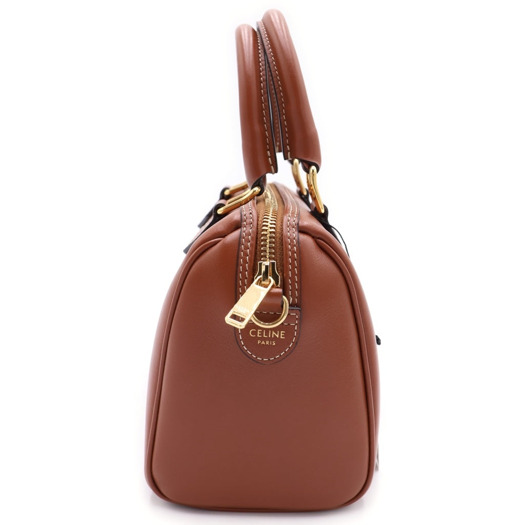 CELINE(セリーヌ) トリオンフ スムースカーフスキン スモール ボストンバッグ ショルダーバッグ ブラウン 113773DU3.04LU レディース