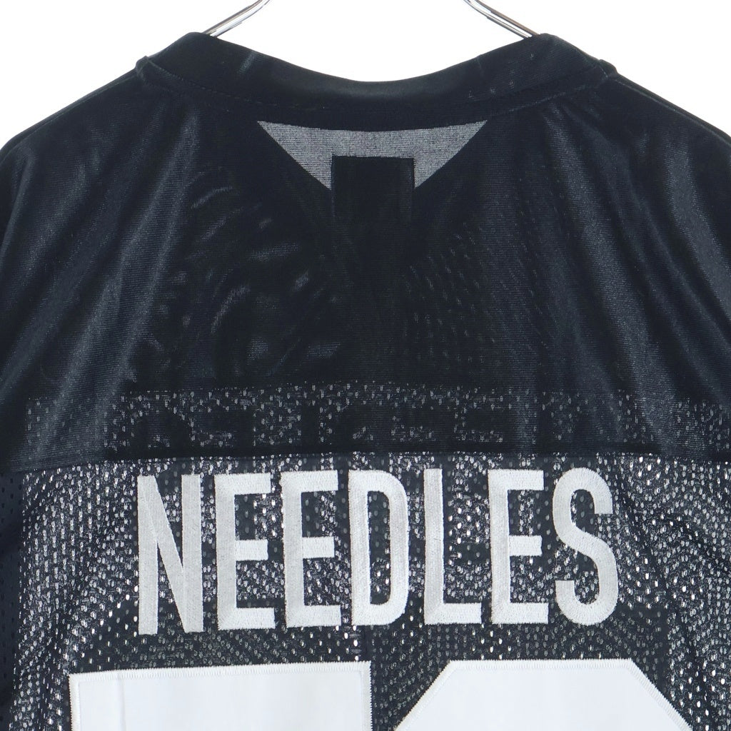 Needles(ニードルス) ×25SS BEAMS Football Tee メッシュTシャツ 半袖Tシャツ カットソー ブラック
