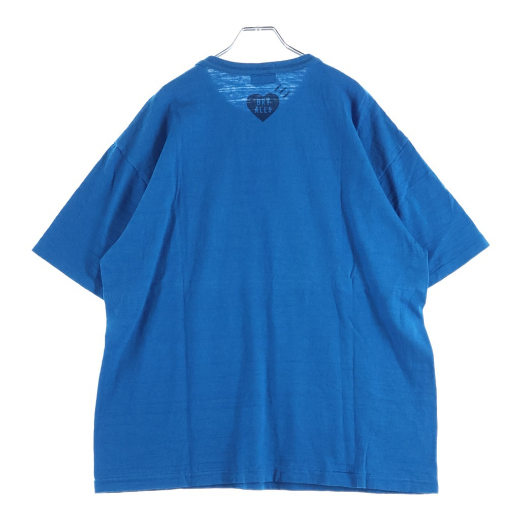 HUMAN MADE(ヒューマンメイド) ハートロゴプリント 半袖Tシャツ カットソー クルーネック ブルー