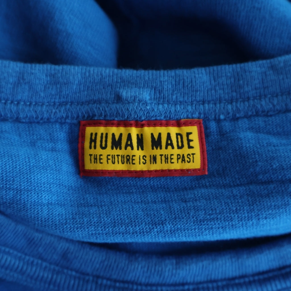 HUMAN MADE(ヒューマンメイド) ハートロゴプリント 半袖Tシャツ カットソー クルーネック ブルー