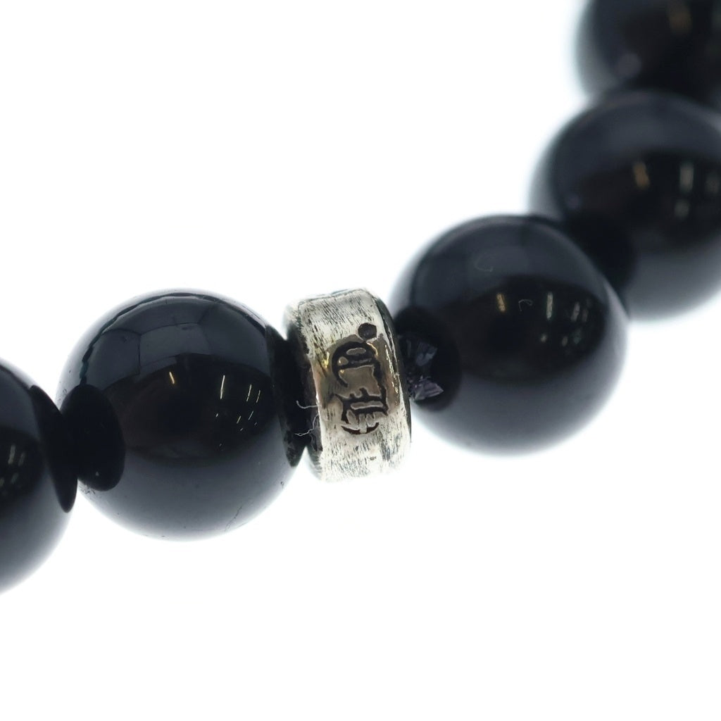 CHROME HEARTS(クロムハーツ) 8mm BEAD CH CRS 8mmビーズ スタックCHクロス ターコイズブレスレット シルバー/ブラック/ブルー