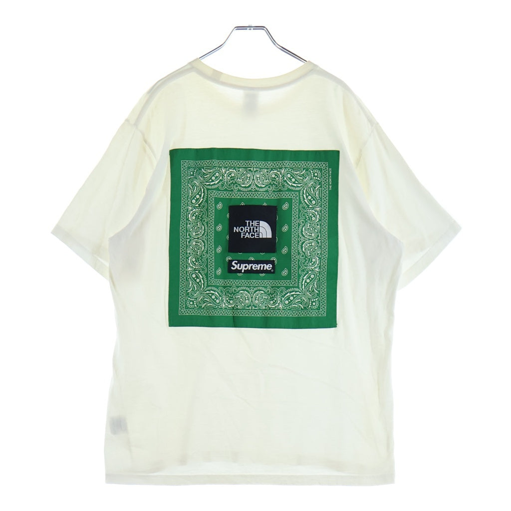 SUPREME(シュプリーム) 22SS ×THE NORTH FACE Bandana Tee ノースフェイス バンダナ 半袖Tシャツ ホワイト NT02209I