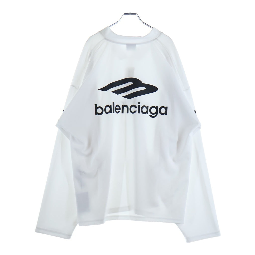 BALENCIAGA(バレンシアガ) 3B Sports Icon Ski Long Sleeve T-Shirt スキーウェア Vネック 長袖Tシャツ ホワイト 779988 TPVQ5