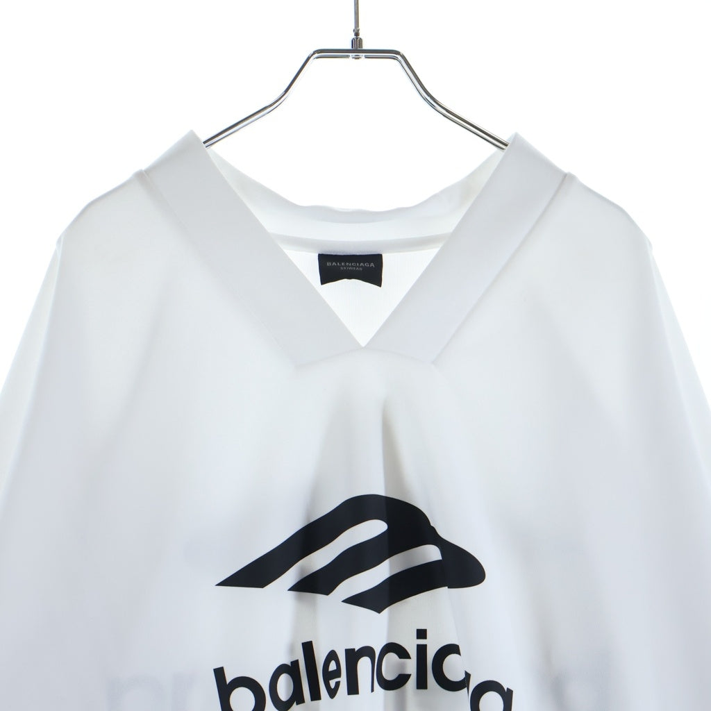 BALENCIAGA(バレンシアガ) 3B Sports Icon Ski Long Sleeve T-Shirt スキーウェア Vネック 長袖Tシャツ ホワイト 779988 TPVQ5