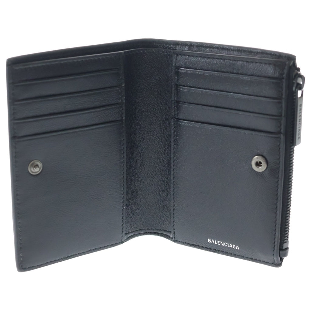 BALENCIAGA(バレンシアガ) Monaco Wallet モナコ コンパクトウォレット 2つ折り財布 ブラック 843075