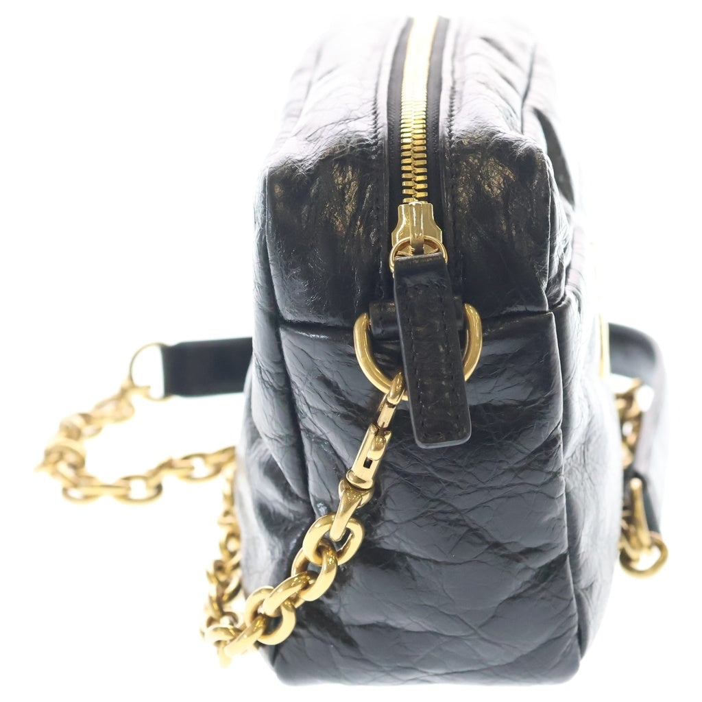 BALENCIAGA(バレンシアガ) Monaco Chain Shoulder Bag モナコ チェーンショルダーバッグ ブラック 806459 レディース