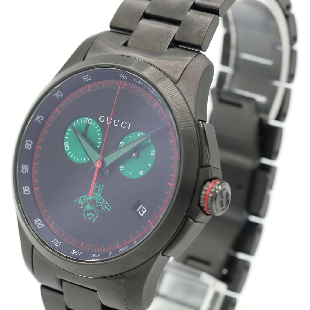 GUCCI(グッチ) G-Timeless Bee Watch Gタイムレス 黒文字盤 腕時計 ウォッチ ブラック YA126270