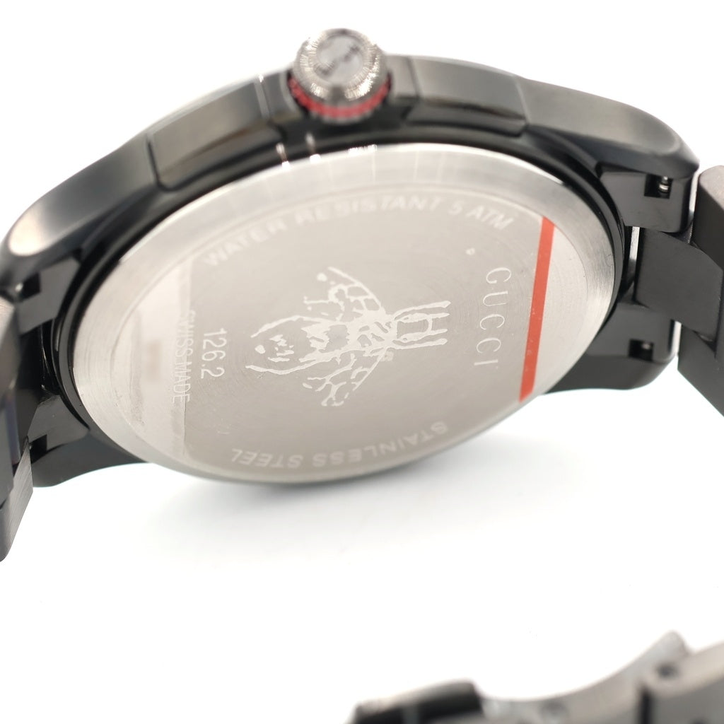 GUCCI(グッチ) G-Timeless Bee Watch Gタイムレス 黒文字盤 腕時計 ウォッチ ブラック YA126270