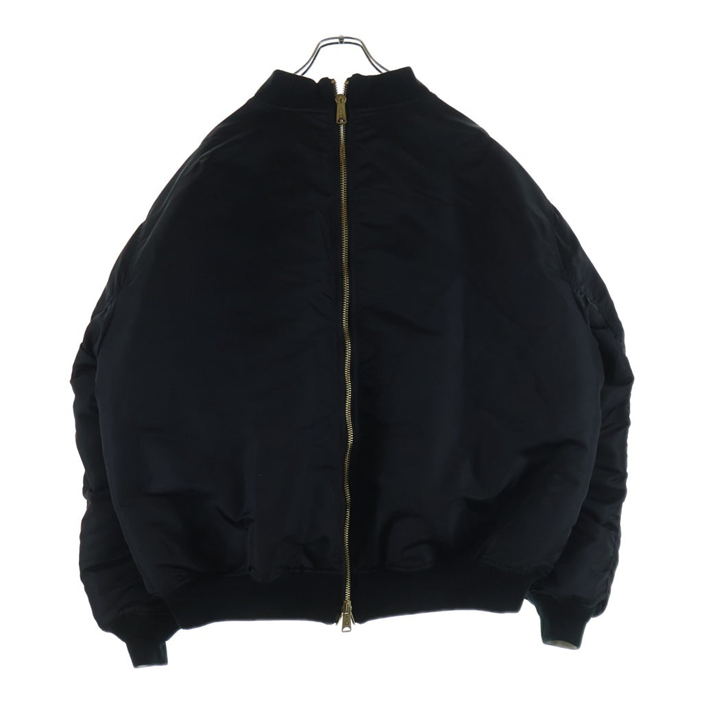 VETEMENTS(ヴェトモン) ×ALPHA Double Zip Bomber Jacket アルファ インダストリーズ ダブルジップ リバーシブルボンバージャケット ブラック/ベージュ UE63JA121B