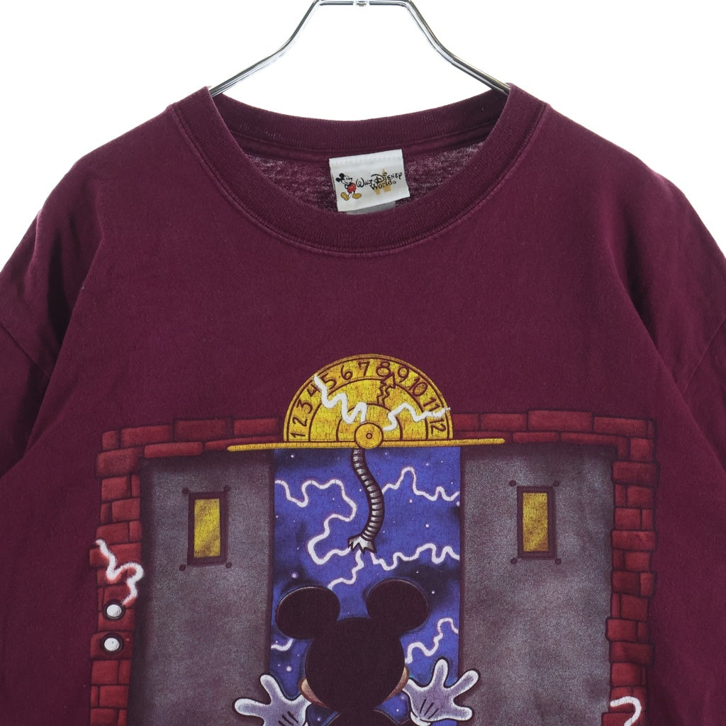 VINTAGE(ヴィンテージ) 90S Disney The Twilight Zone Tower Of Terror T-Shirt ディズニー タワーオブテラー 半袖Tシャツ バーガンディー