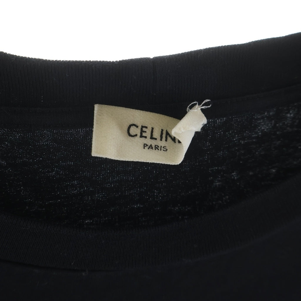 CELINE(セリーヌ) 22SS グラデーションロゴプリント 半袖Tシャツ カットソー クルーネック ブラック 2X10B671Q