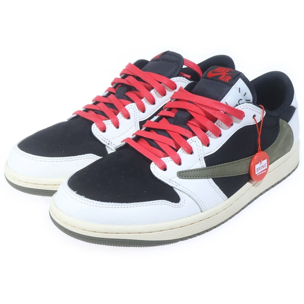 NIKE(ナイキ) ×TRAVIS SCOTT AIR JORDAN 1 LOW OG トラヴィススコット エアジョーダン1 ローカットスニーカー ミディアムオリーブ US12/29cm DZ4137-106