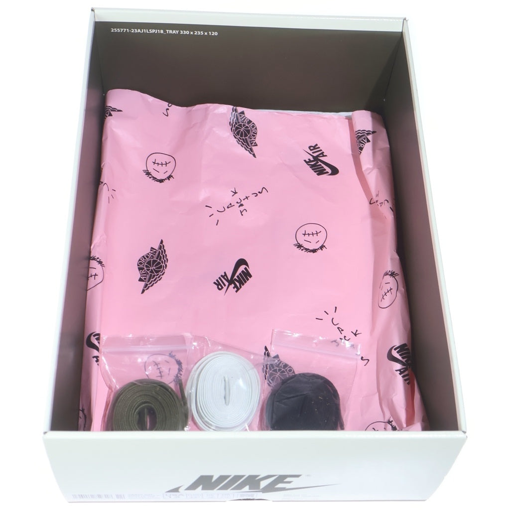 NIKE(ナイキ) ×TRAVIS SCOTT AIR JORDAN 1 LOW OG トラヴィススコット エアジョーダン1 ローカットスニーカー ミディアムオリーブ US12/29cm DZ4137-106
