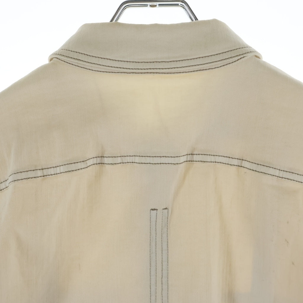 Rick Owens DRKSHDW(リックオウエンス ダークシャドウ) 22SS Cropped Outershirt クロップド アウターシャツ ジャケット アイボリー レディース DS01B7701-SDW
