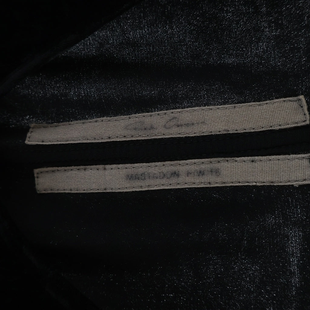 Rick Owens DRKSHDW(リックオウエンス ダークシャドウ) 16AW ベロア クルーネック 半袖Tシャツ カットソー ブラック RR16F6208-V